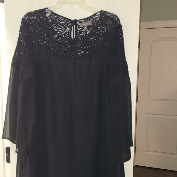 Luxology Black Lace Swing Dress - Picture 3 of 11